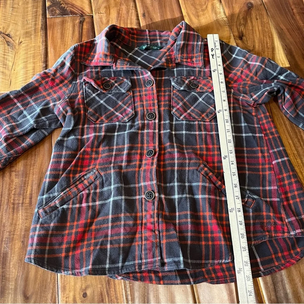 Woolrich - Flannel Plaid Shirt Jacket Size medium Pockets Elbow pads - Picture 7 of 10